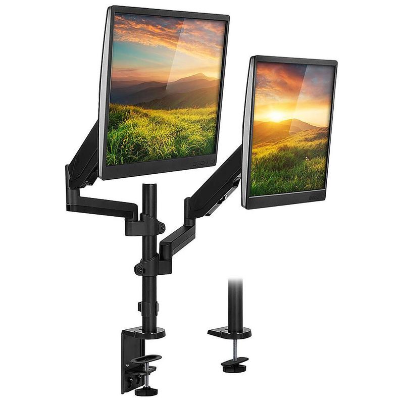 Mount-It! - Dual Monitor Desk Mount up to 32" - Black