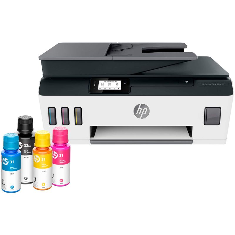 HP - Smart Tank Plus 651 Wireless All-In-One Supertank Inkjet Printer with up to 2 Years of Ink Included - White