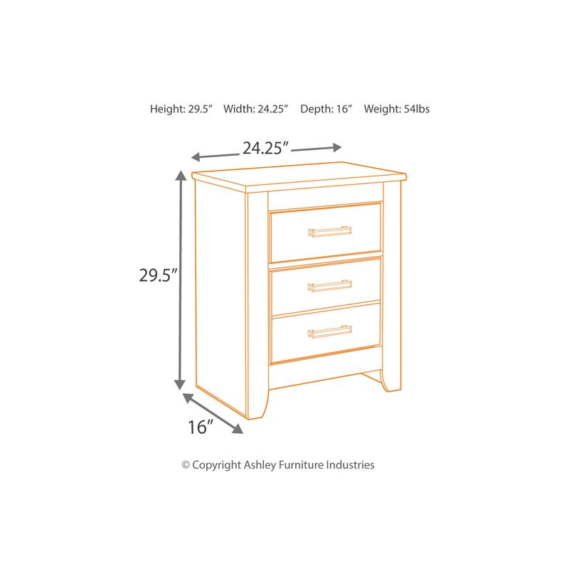 Brinxton Two Drawer Night Stand