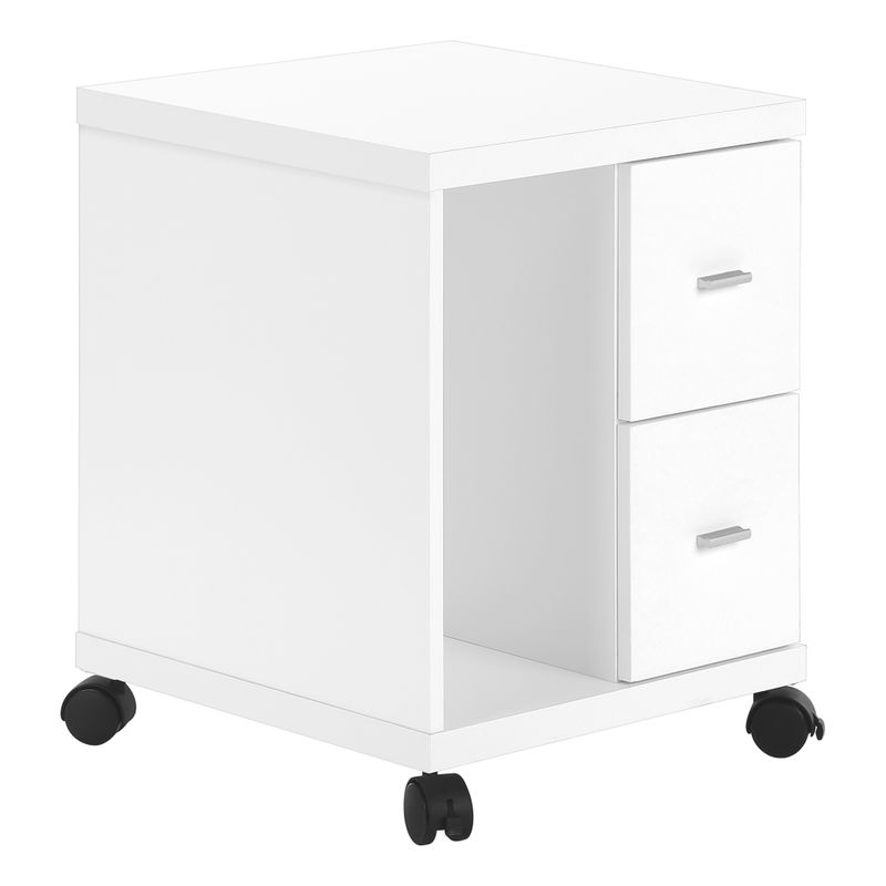 Office/ File Cabinet/ Printer Cart/ Rolling File Cabinet/ Mobile/ Storage/ Work/ Laminate/ White/ Contemporary/ Modern