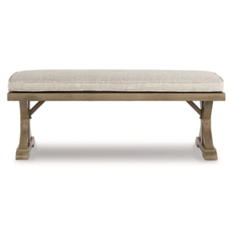 Beige Beachcroft Bench with Cushion