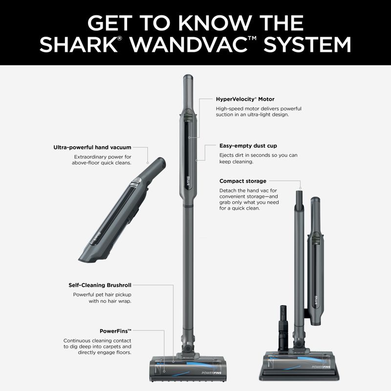 Shark - WANDVAC System Lightweight Cordless Stick Vacuum