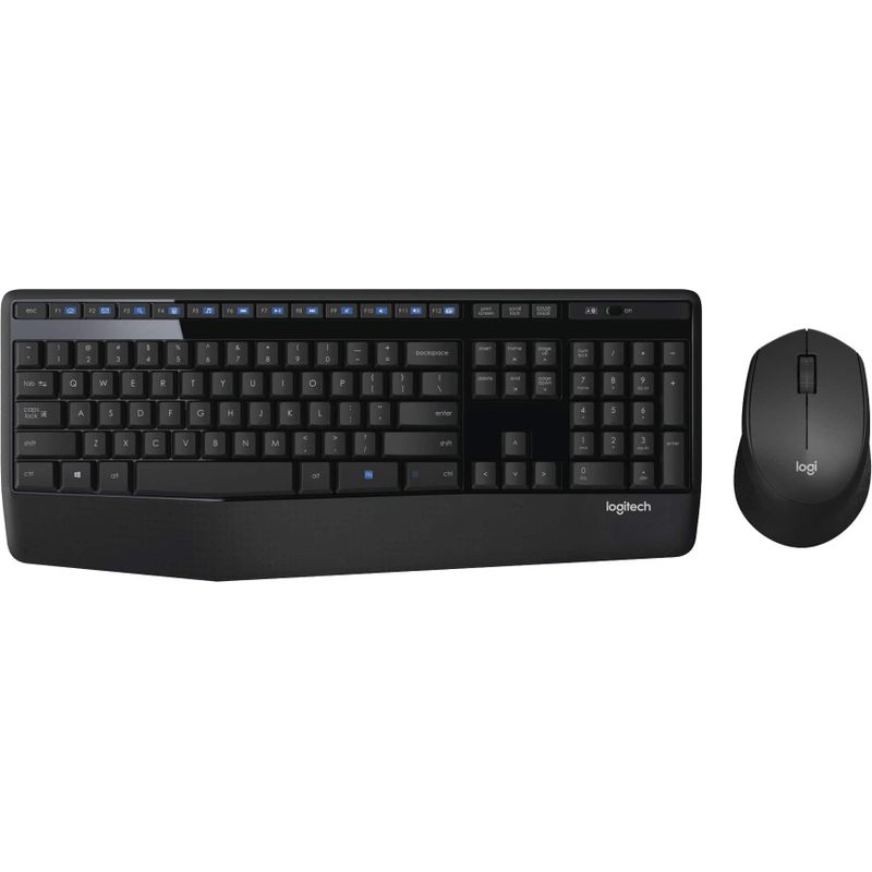 Logitech - MK345 Full-size Wireless Keyboard and Mouse Combo for PC, Laptop with Palm Rest - Graphite