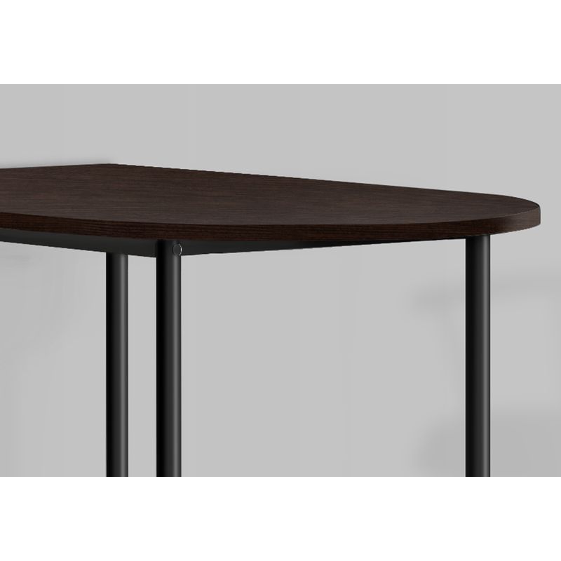 Home Bar/ Bar Table/ Bar Height/ Pub/ 36" Rectangular/ Small/ Kitchen/ Metal/ Laminate/ Brown/ Black/ Contemporary/ Modern