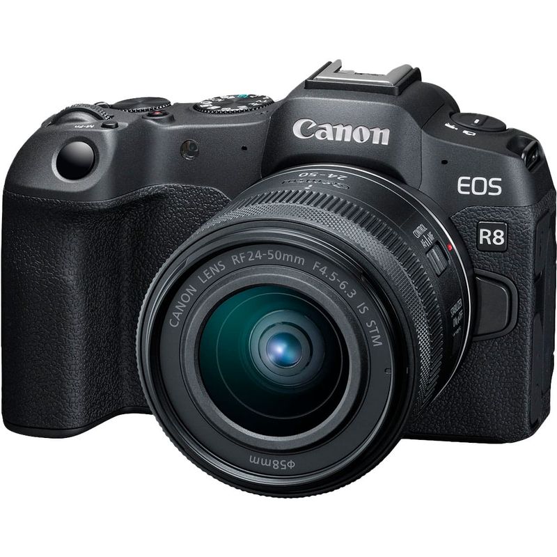 Canon - EOS R8 4K Video Mirrorless Camera with RF24-50mm f/4.5-6.3 IS STM Lens - Black