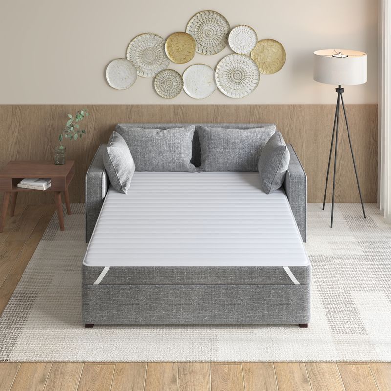 White Frisco Ultra-Soft Microfiber Waterproof Sofa Bed Mattress Pad Queen