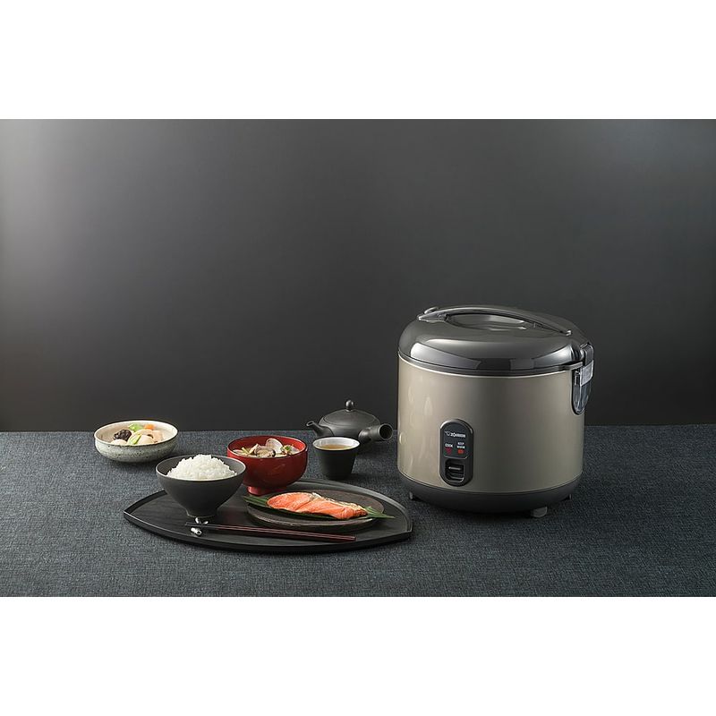 Zojirushi - 10 Cup (Uncooked) Automatic Rice Cooker & Warmer - Metallic Gray