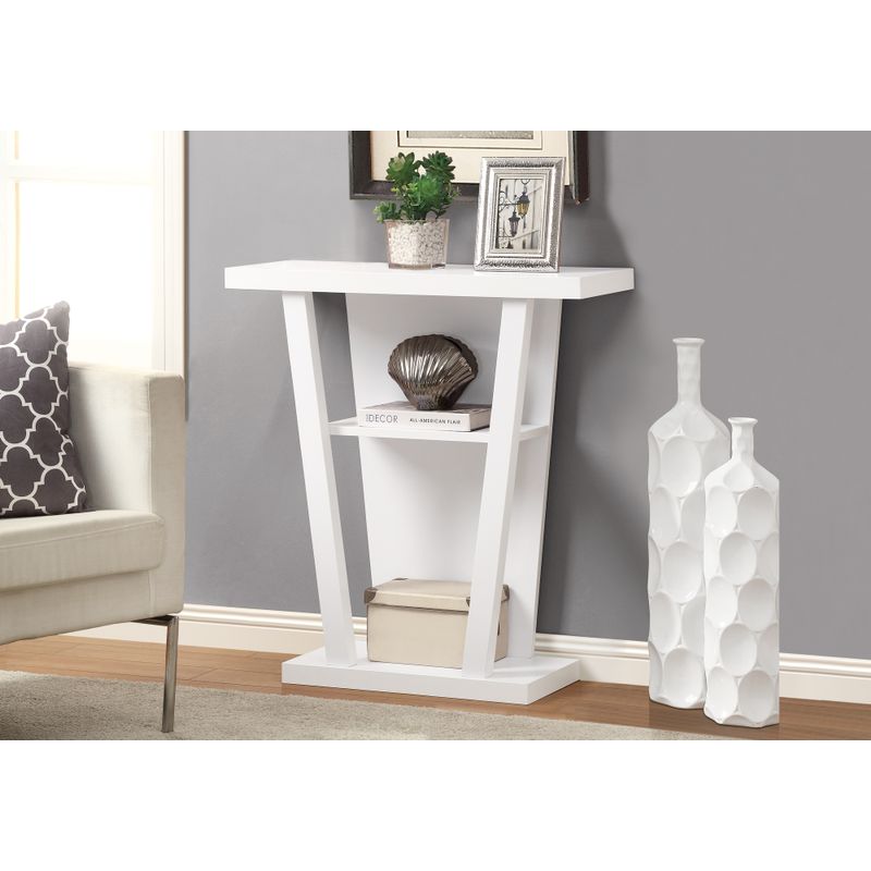 Accent Table/ Console/ Entryway/ Narrow/ Sofa/ Living Room/ Bedroom/ Laminate/ White/ Contemporary/ Modern