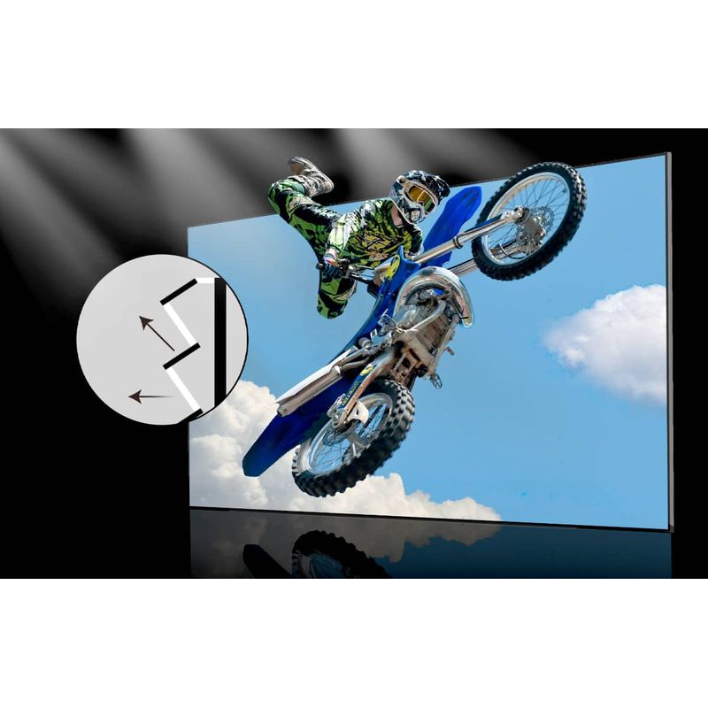 AWOL Vision - ALR C-120 120" Ambient Light Rejection (ALR) Cinematic Fixed Frame Ultra Short Throw (UST) Projector Screen,4K/8K 3D - Gray