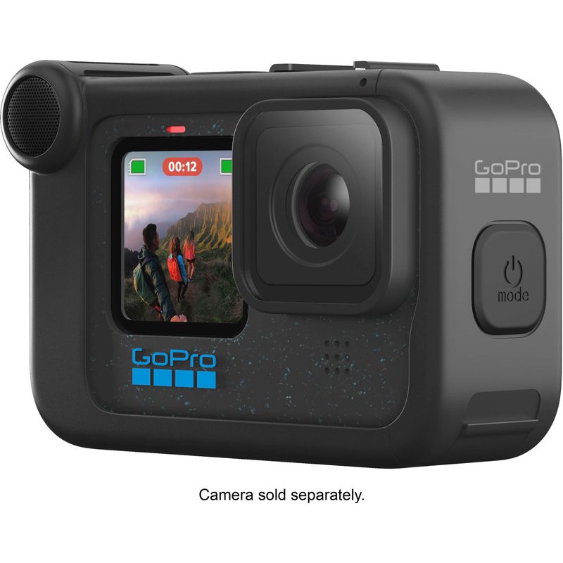 GoPro - Media Mod Compatible with HERO13 Black/HERO12 Black/HERO11 Black/HERO10 Black/HERO9 Black - Black