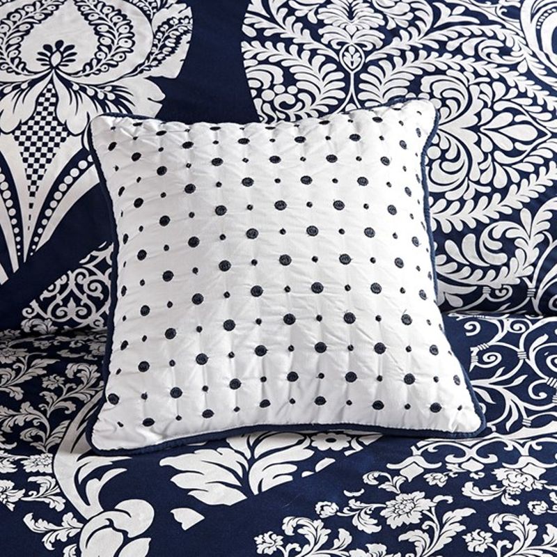 Indigo Vienna 7 Piece Cotton Printed Comforter Set Queen