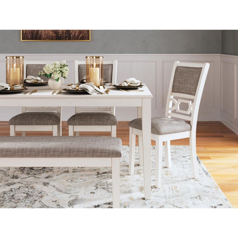 Erinberg Dining Table and 4 Chairs and Bench (Set of 6)