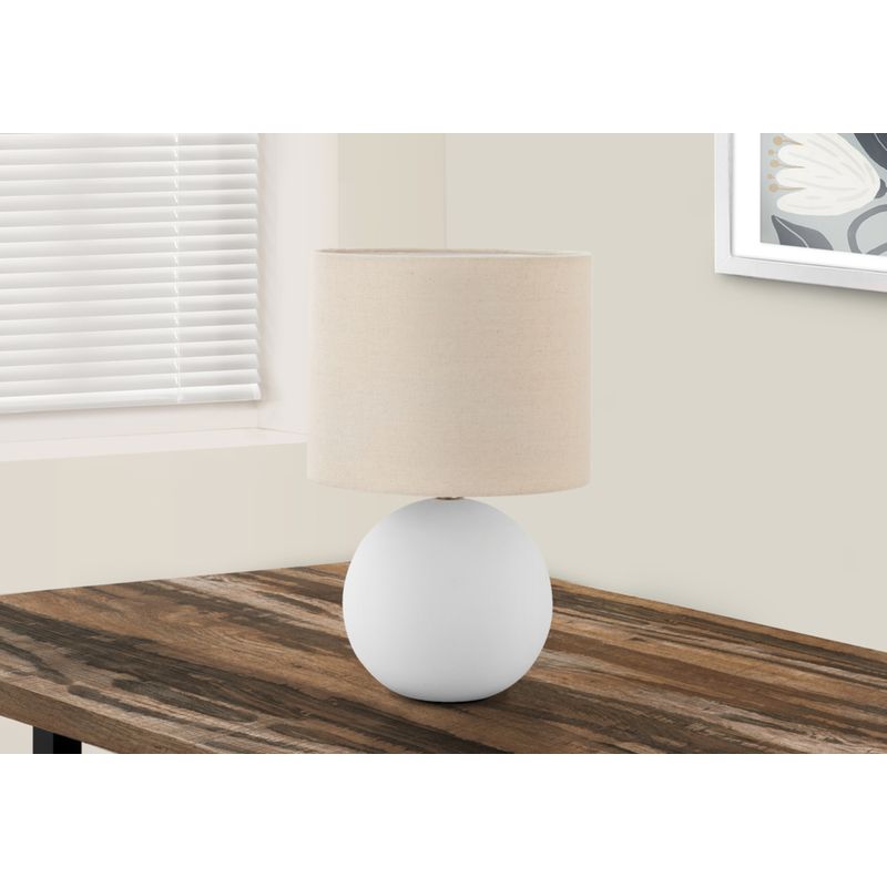 Lighting - 16"H Table Lamp Cream Ceramic / Cream Shade