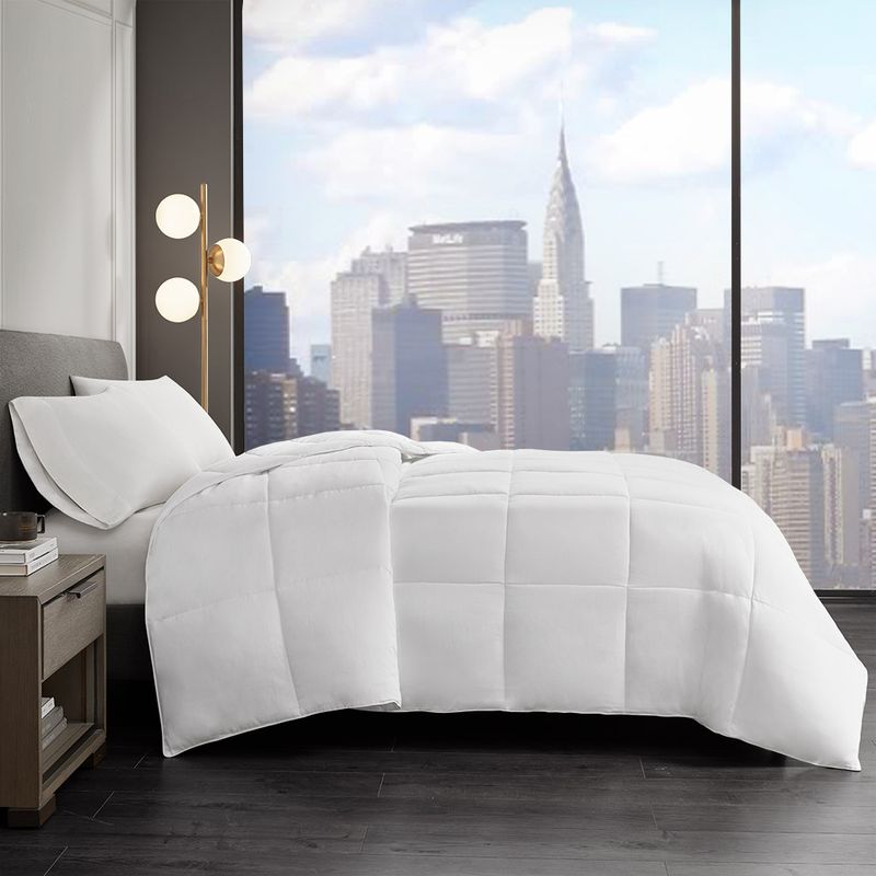 White Year Round Warmth Cotton Down Alternative Featherless Comforter King