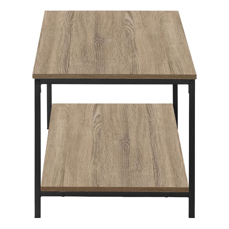 Coffee Table/ Accent/ Cocktail/ Rectangular/ Living Room/ 40"L/ Metal/ Laminate/ Brown/ Black/ Contemporary/ Modern