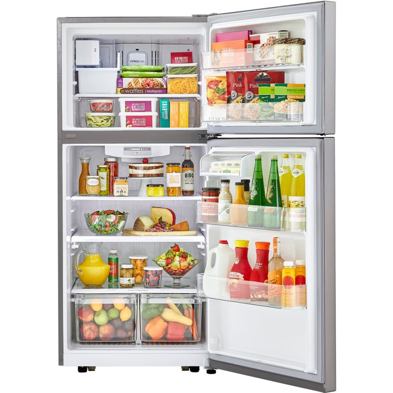 LG 20-Cu. Ft. Refrigerator with Top-Mount Freezer, Stainless Steel