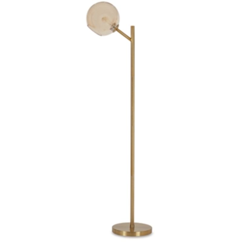 Amber/Gold Finish Abanson Metal Floor Lamp (1/CN)