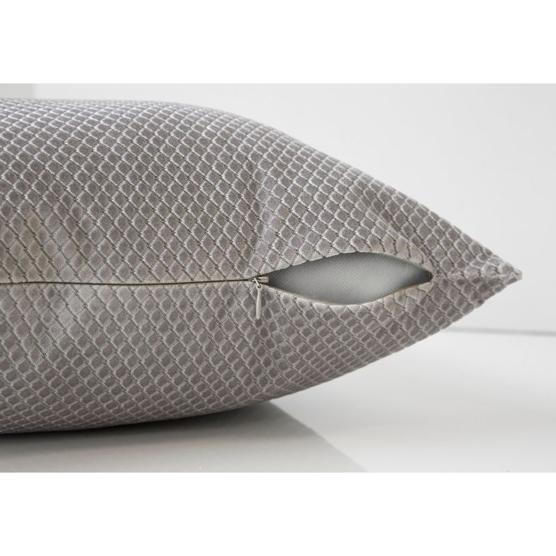 Pillows/ 18 X 18 Square/ Insert Included/ decorative Throw/ Accent/ Sofa/ Couch/ Bedroom/ Polyester/ Hypoallergenic/ Grey/ Modern