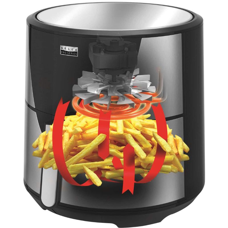 bella PRO - 8-qt. Digital Air Fryer - Stainless Steel