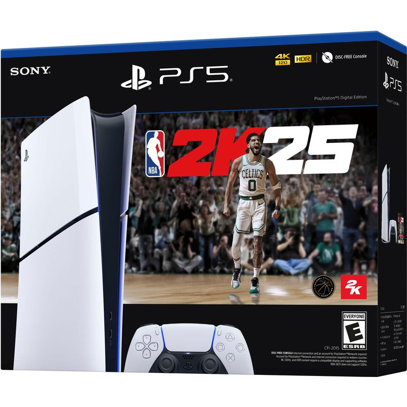 Sony - PlayStation 5 Slim Console Digital Edition NBA 2K25 Bundle - Black