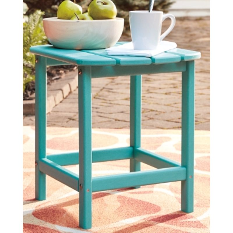 Turquoise Sundown Treasure Rectangular End Table