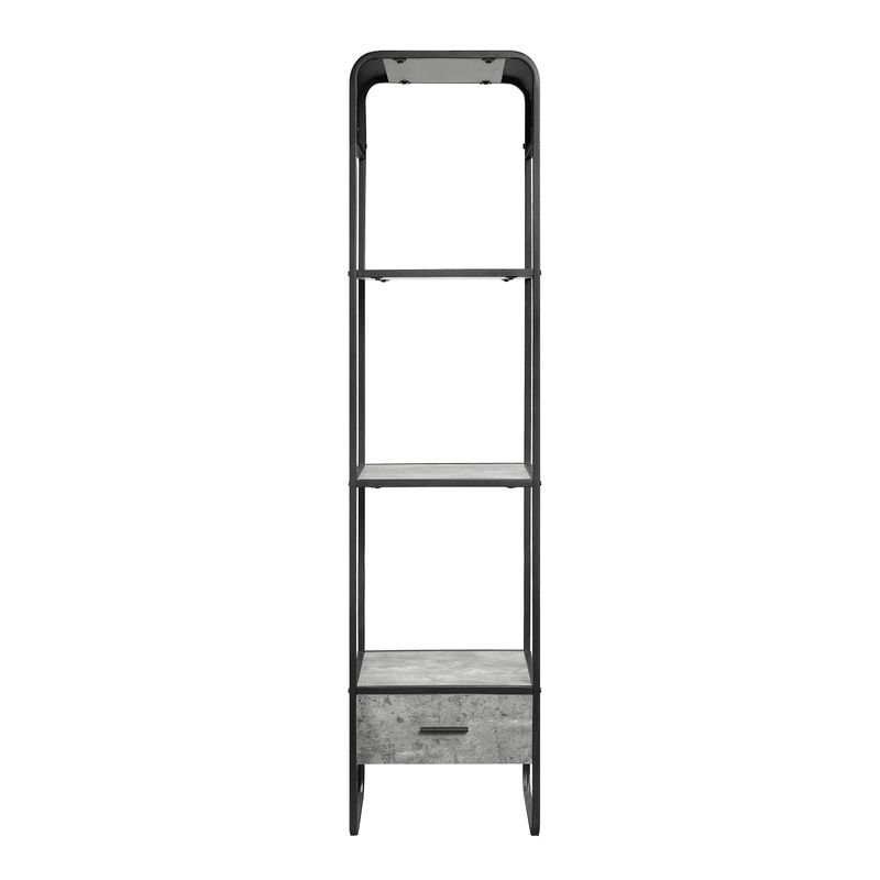 ACME Raziela TV Stand Side Pier, Concrete Gray & Black Finish