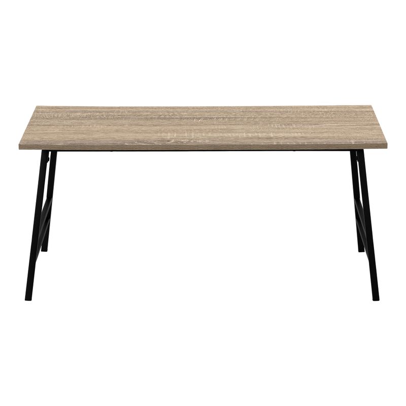 Coffee Table/ Accent/ Cocktail/ Rectangular/ Living Room/ 40"L/ Metal/ Laminate/ Brown/ Black/ Contemporary/ Modern