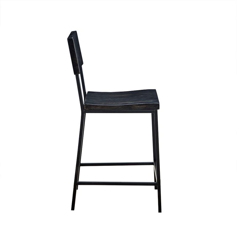 Scout 24" Black Metal. Wood Counter Stool