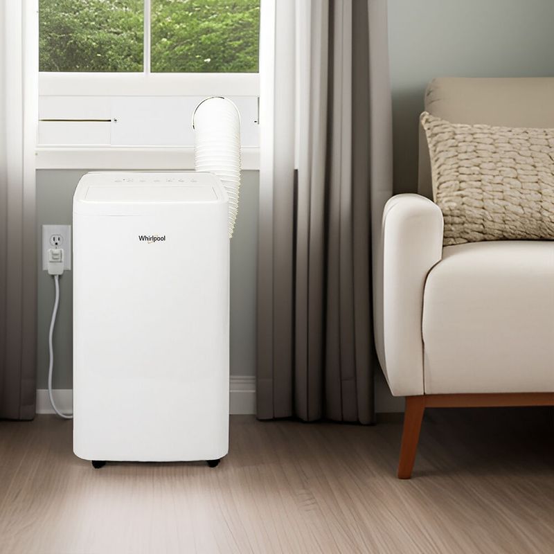 Whirlpool - 14,000 BTU ASHRAE (10,000 BTU SACC) Portable Air Conditioner with 10,000 BTU Supplemental Heat