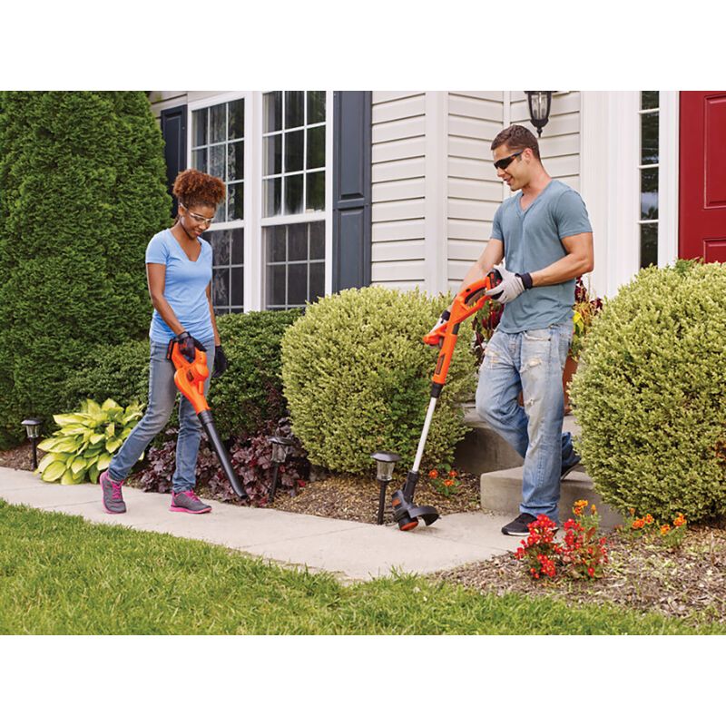 Black & Decker - 20V MAX Lithium Trimmer/Edger + Sweeper w/ 2 Battery Combo Kit