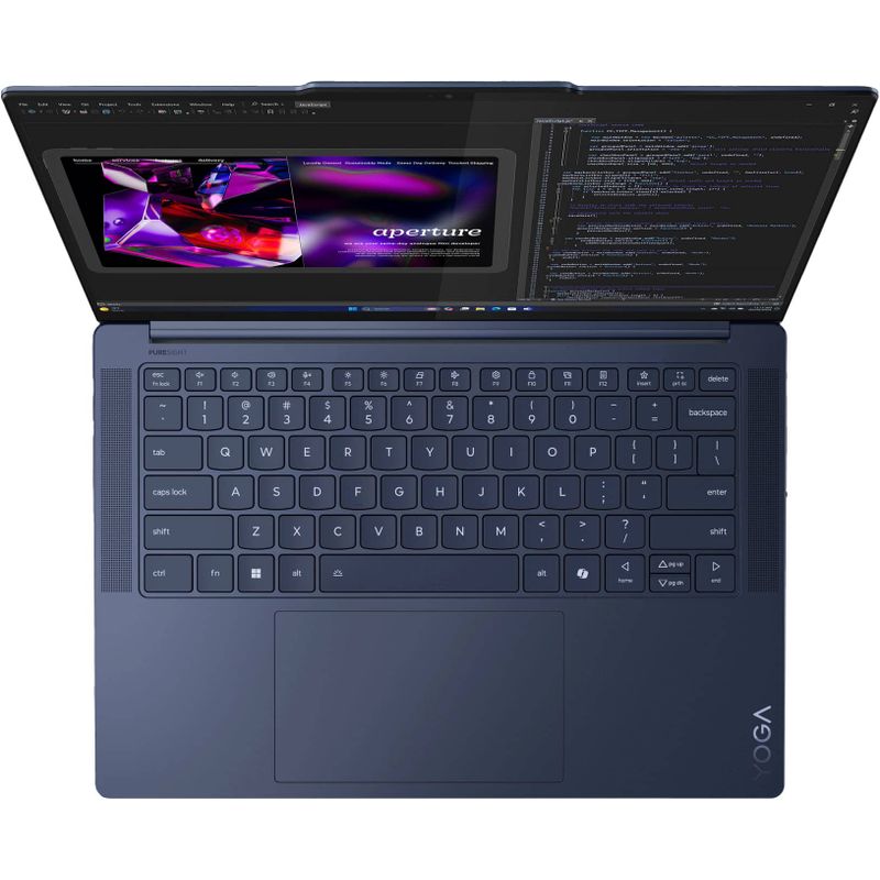 Lenovo - Yoga Slim 7x - Copilot+ PC - 14.5" 3K OLED Touch-Screen Laptop - Snapdragon X Elite - 16GB Memory - 512GB SSD - Cosmic Blue