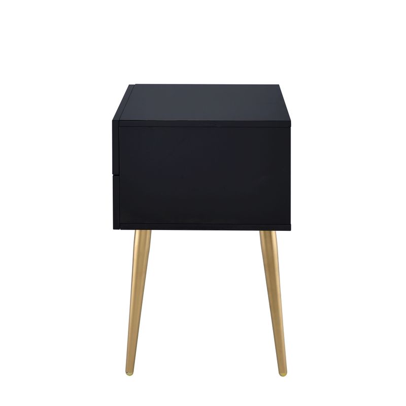ACME Denvor End Table, Black & Gold