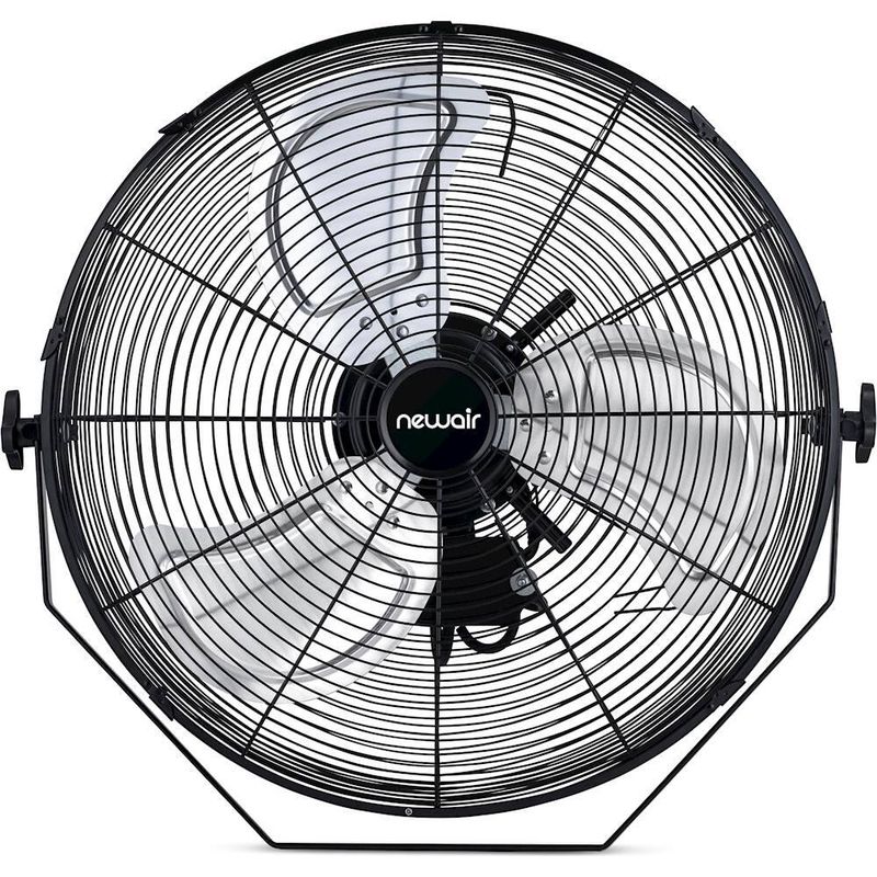 NewAir - 4000 CFM 18" Outdoor High Velocity Floor or Wall Mounted Fan with 3 Fan Speeds and Adjustable Tilt Head - Black