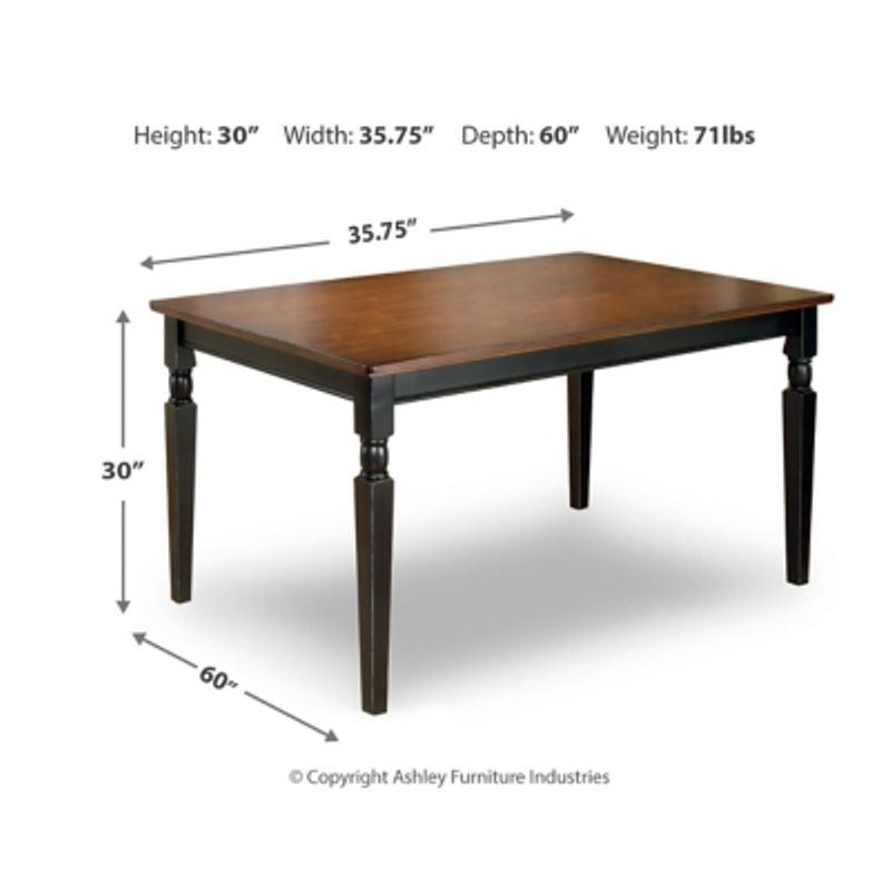 Black/Brown Owingsville Rectangular Dining Room Table