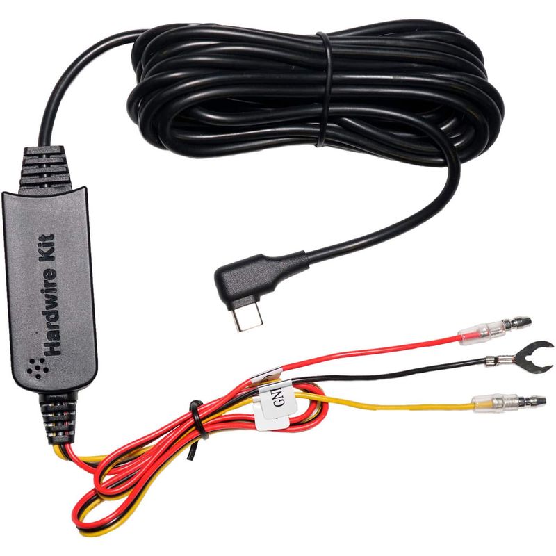 Cobra - USB-C with 2.5A Micro USB Adapter Hardwire Kit for Compatible Dash Cams and Devices - Black
