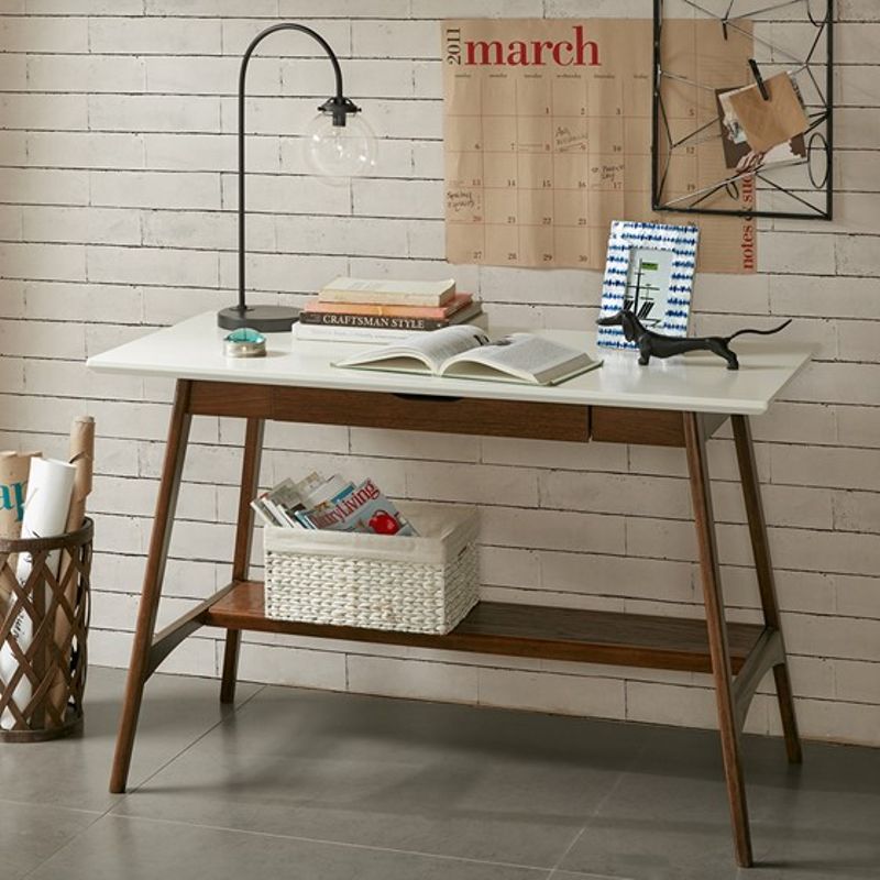 Off-White, Pecan Parker Desk