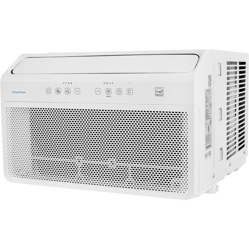 Keystone - 8,000 BTU Window Mounted Inverter Air Conditioner with Supplemental Heat and Remote Control