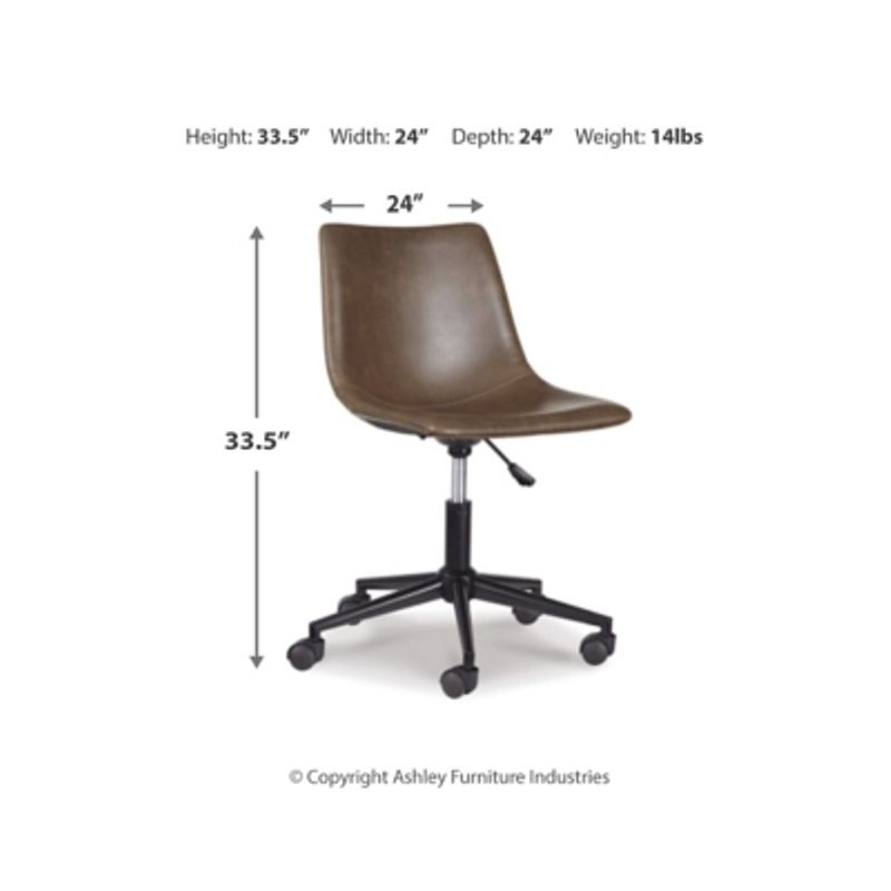 Brown Office Chair Program Home Office Swivel Desk Chair