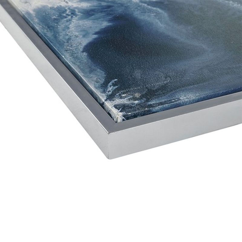 Blue Lagoon 2 Abstract 2-piece Framed Canvas Wall Art Set