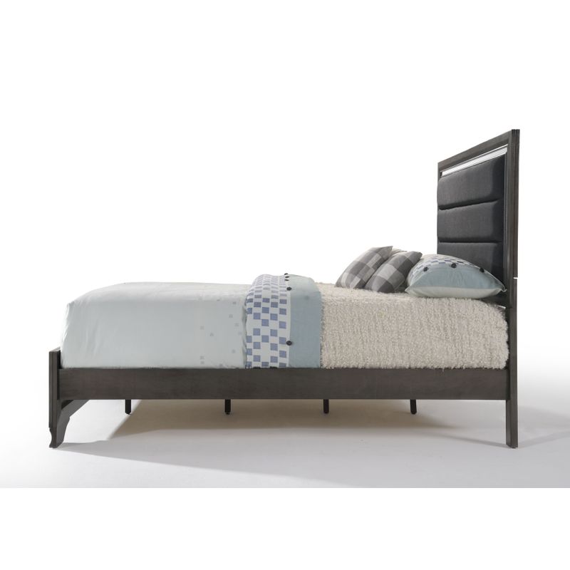ACME Carine II Eastern King Bed, Fabric & Gray