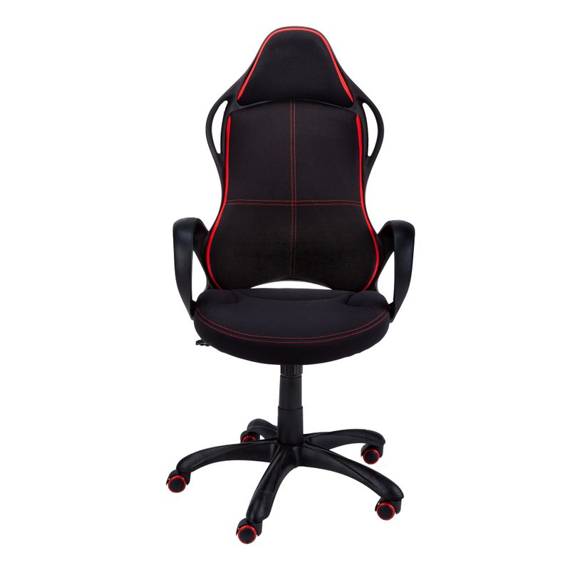 Office Chair/ Gaming/ Adjustable Height/ Swivel/ Ergonomic/ Armrests/ Computer Desk/ Work/ Metal/ Mesh/ Black/ Red/ Contemporary/ Modern