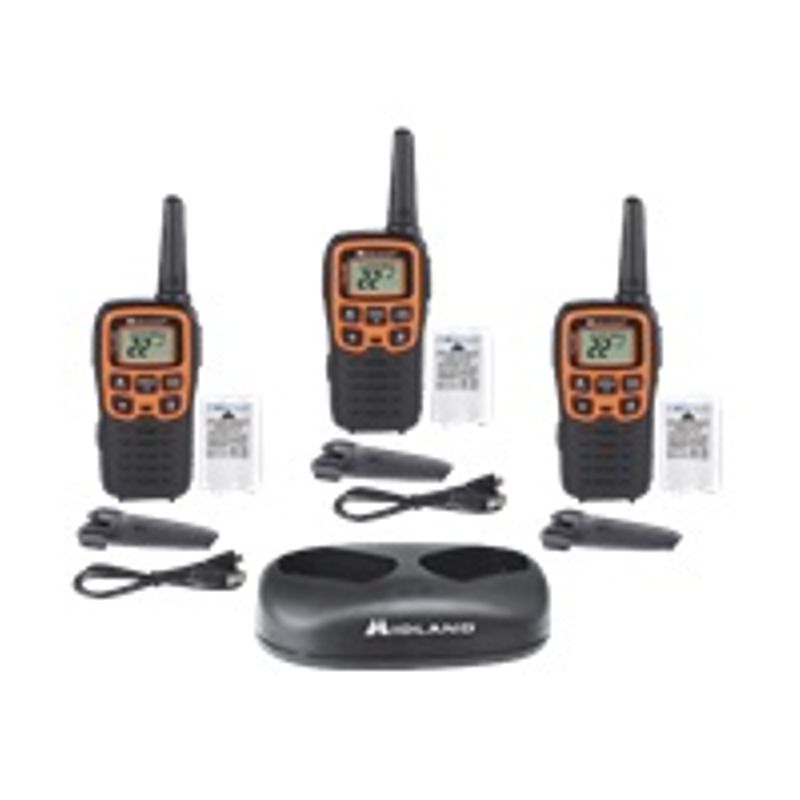 Midland - X-Talker 28-Mile, 22-Channel FRS/GMRS 2-Way Radios (3-Pack) - Orange