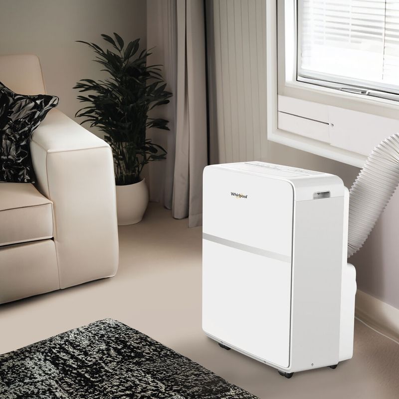 Whirlpool - 8,000 BTU ASHRAE/5,500 BTU DOE Portable Air Conditioner