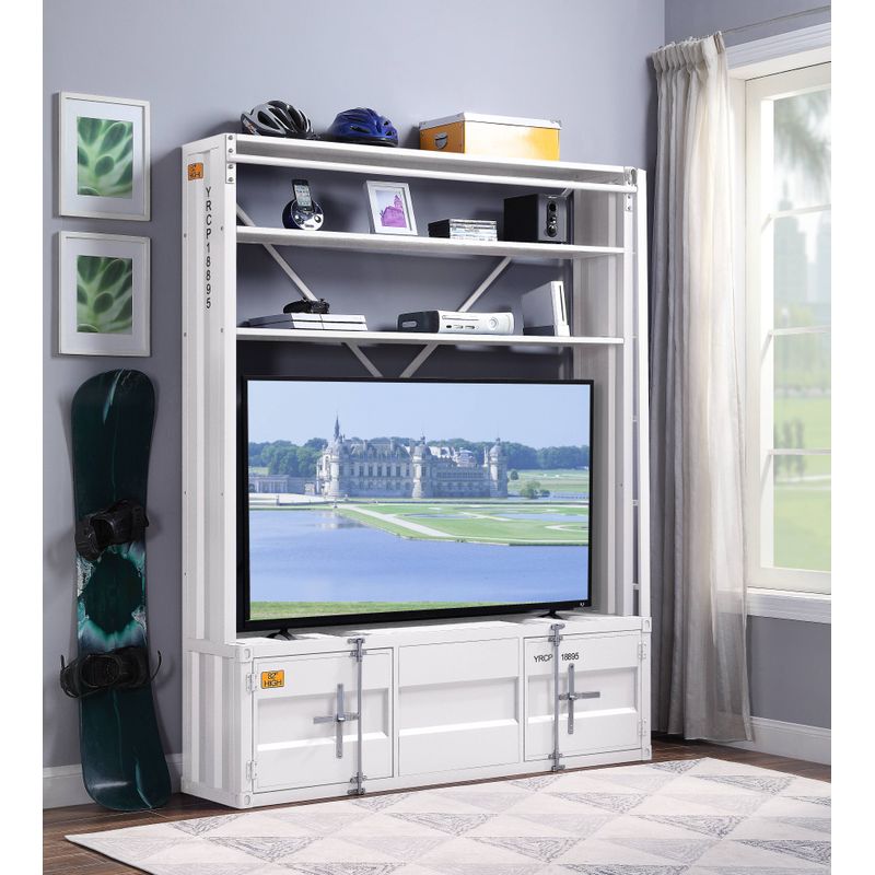 ACME Cargo Bookcase w/Ladder, White
