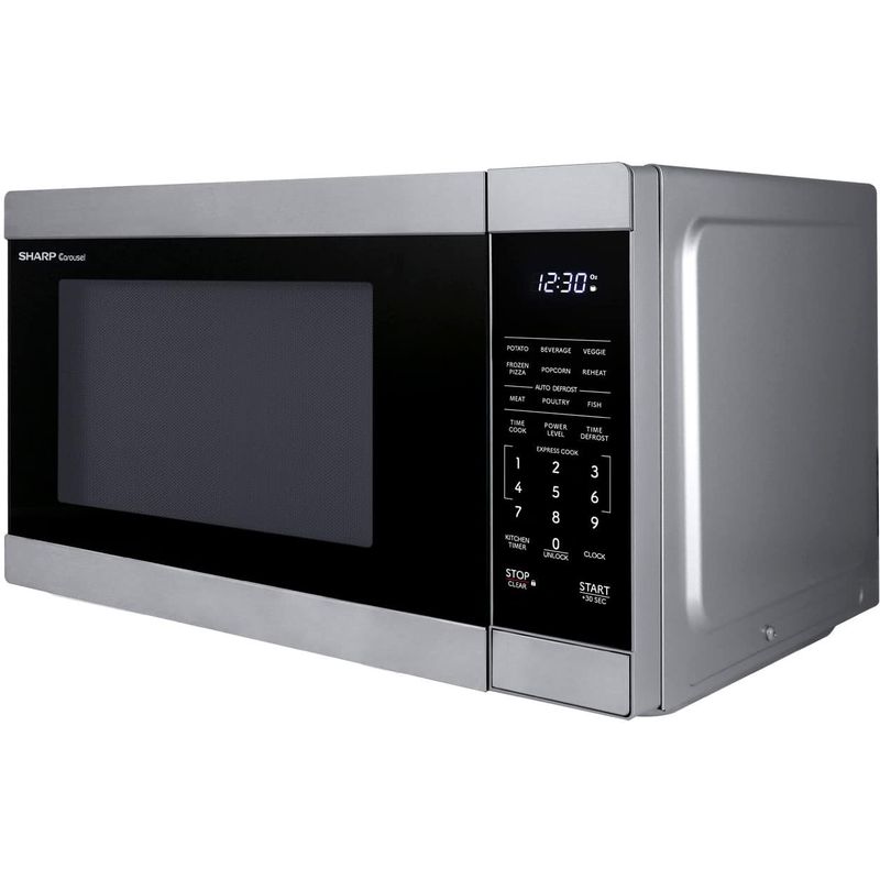 Sharp - 1.1 cu. ft. 1000W Countertop Microwave - Stainless - Stainless Steel