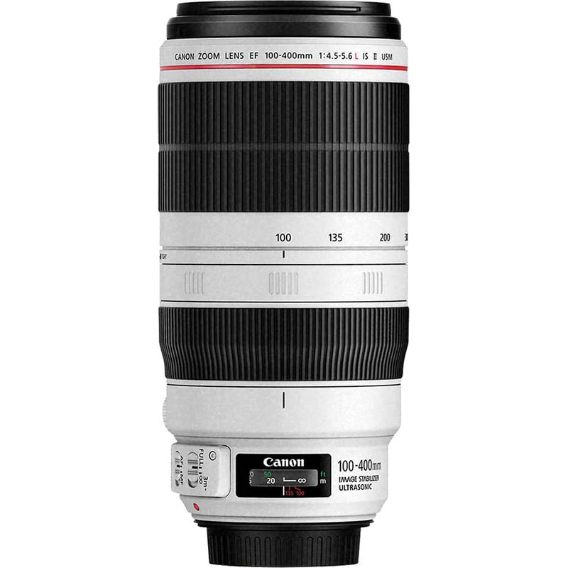 Canon - EF100-400mm F4.5-5.6L IS II USM Telephoto Zoom Lens for EOS DSLR Cameras - White