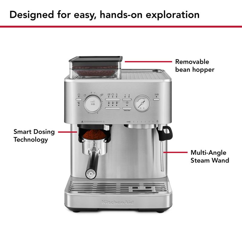 KitchenAid Semi Automatic Espresso Machine with Burr Grinder in Juniper