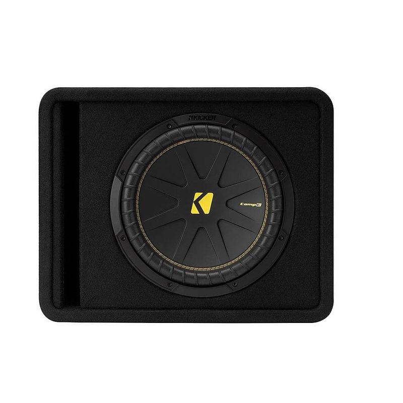 KICKER - CompC 12" Loaded Enclosures Single-Voice-Coil 2-Ohm Subwoofer - Black
