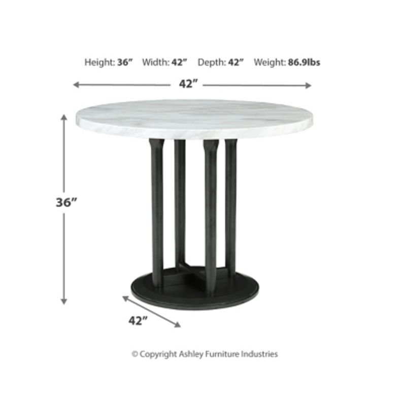 Two-tone Centiar Round Dining Room Counter Table