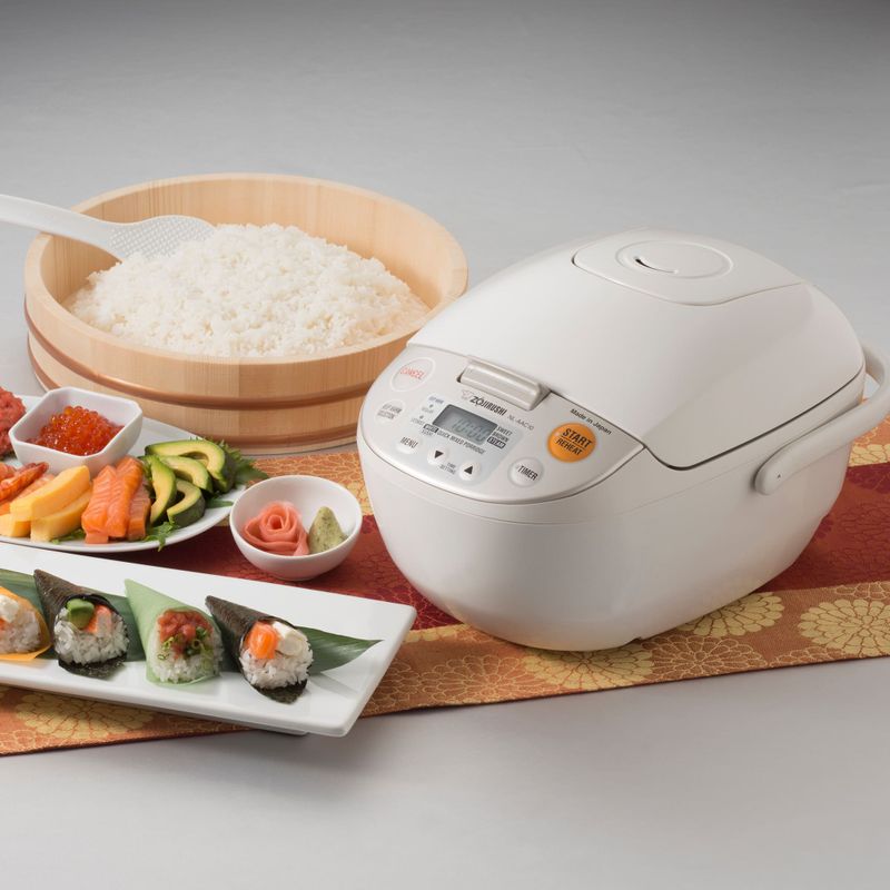 Zojirushi - 5.5 Cups Micom Rice Cooker & Warmer - White